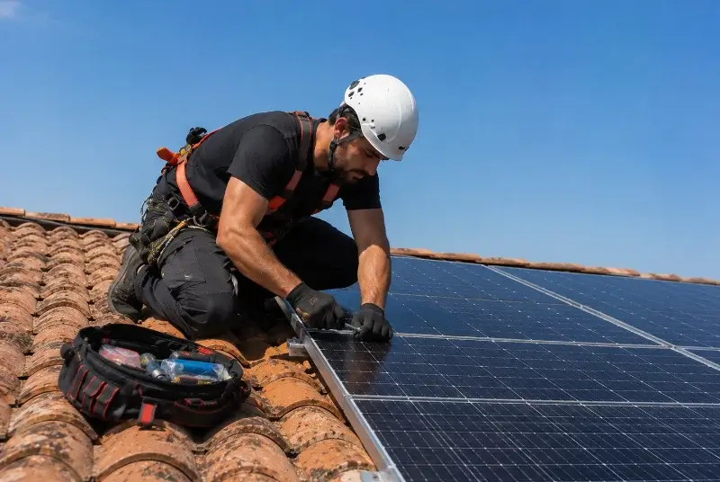 Maintenance et monitoring de panneaux solaires à Vançais